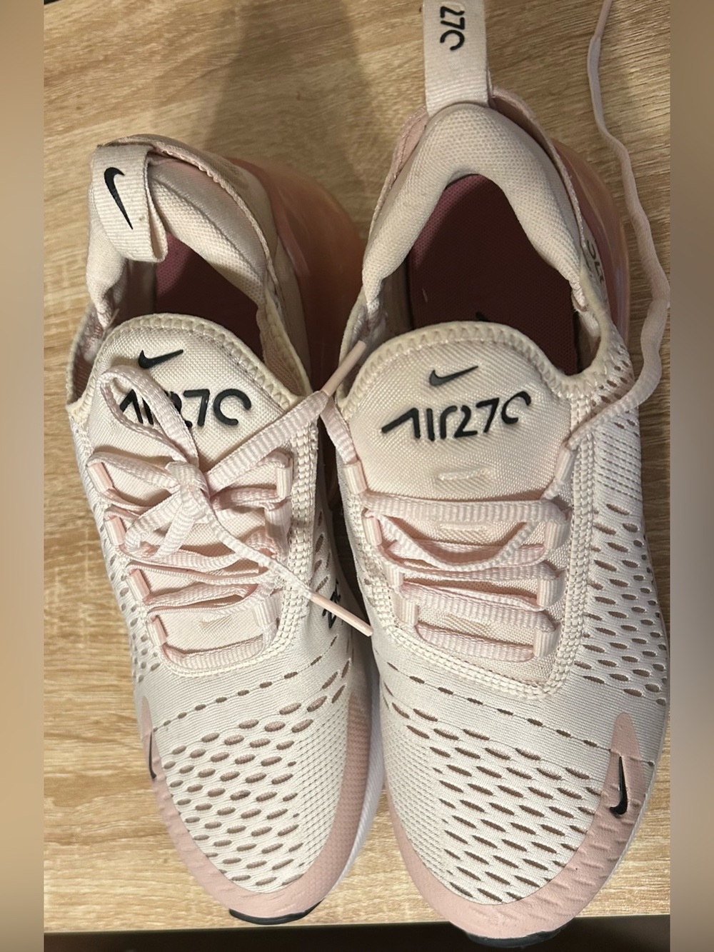Nike Women’s Air270 Blush Pink and White Sneakers
